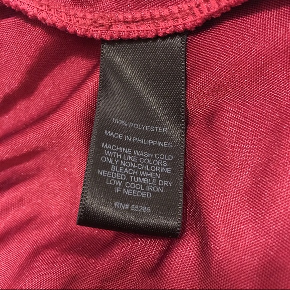 Express Ruffle Tube Top Dark Red - Picture 3 of 3